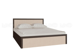 модерн кровать 1,4м, дуб беленый/венге фото