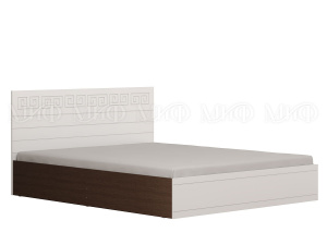 афина кровать 1,4м, белый глянец, венге фото