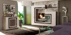 александра-23 набор мебели для гостиной №1, ясень анкор темный/ясень анкор светлый фото