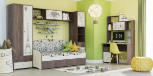 омега-18 набор мебели для детской №2, ясень анкор темный/ясень анкор светлый фото