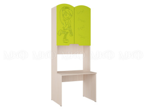 юниор-3 (мульт) стол с надстройкой, лайм, дуб беленый фото