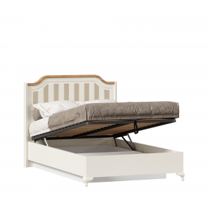 кровать полутороспальная 1200 с подъёмным механизмом вилладжио (алебастр/дуб золотой) фото