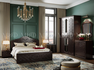 престиж набор мебели для спальни №1, шоколад, венге фото
