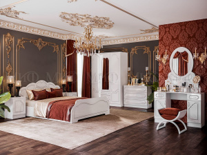 гармония набор мебели для спальни №1, белый глянец, белый фото