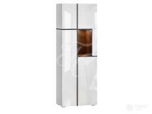 мадера шкаф комбинированный, белый глянец холодный фото