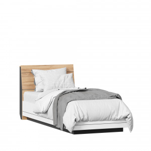 кровать односпальная 900 урбан (дуб золотой/чёрный/белый/розовый) фото