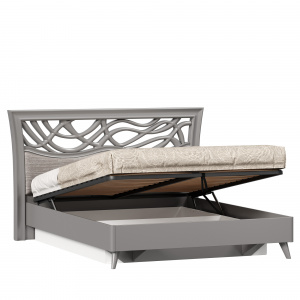 кровать двуспальная 1600 с подъёмным механизмом джулия (оникс серый) фото