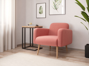 кресло уилбер (светло-розовый, ткань uni idea 1031) фото