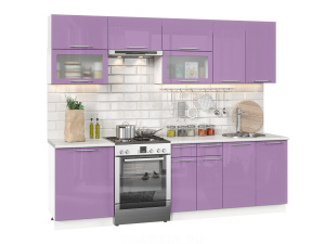 софия олива модульная кухня, глянец фиолетовый, к. белый фото