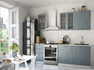 техно-1 набор мебели для кухни №2, серо-голубой фото
