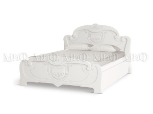 мария кровать 1,4м, белый глянец, белый фото