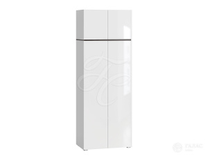 мадера шкаф платяной 2-дверный, белый глянец холодный фото