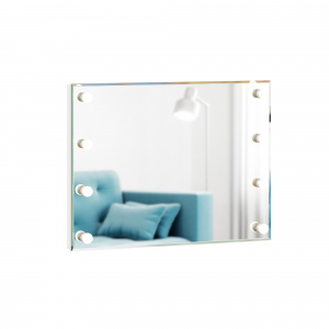 зеркало настенное с подсветкой норд (белый) фото