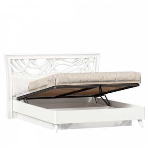 кровать двуспальная 1600 с подъёмным механизмом джулия (белый) фото