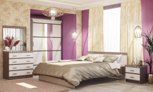 ольга-13 набор мебели для спальни №1, ясень анкор темный/ясень анкор светлый фото