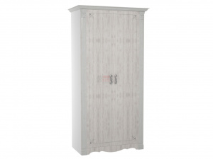 ольга-1н шкаф 2-створчатый для одежды и белья, белый экспо/ясень анкор светлый фото