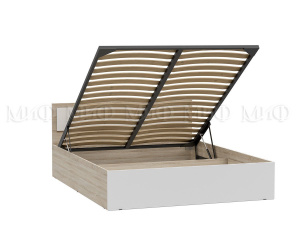 мартина кровать с подъемным механизмом 1,4м, белый, сонома фото