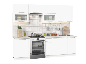 софия олива модульная кухня, глянец белый, к. белый фото