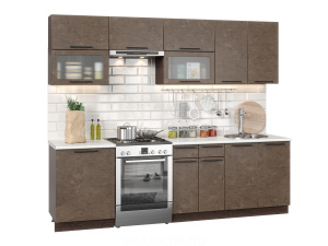 Фото нувель модульная кухня, бетон коричневый, к. венге Интерьер-центр