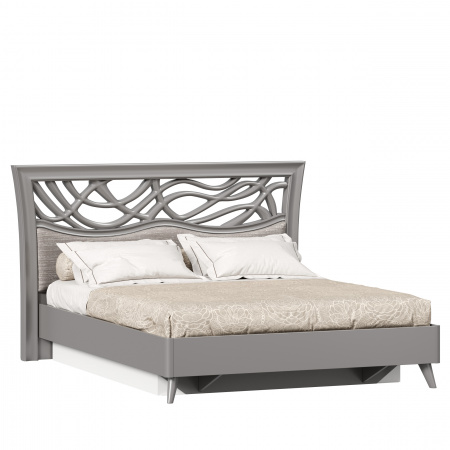 Фото кровать двуспальная 1600 с подъёмным механизмом джулия (оникс серый) Любимый Дом