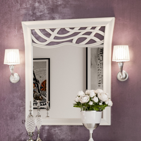 Фото зеркало навесное ппу джулия (белый) Любимый Дом