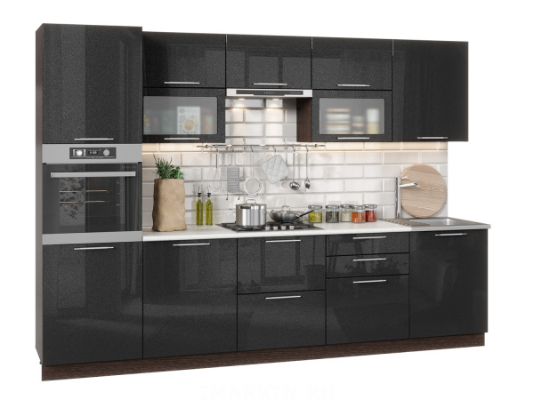 Фото софия олива модульная кухня, металлик черный, к. венге Интерьер-центр