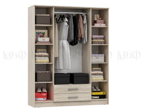 Фото мартина шкаф для одежды 4-дверный, белый, сонома МИФ