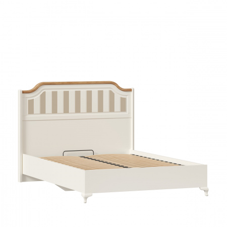 Фото кровать двуспальная 1400 вилладжио (алебастр/дуб золотой) Любимый Дом
