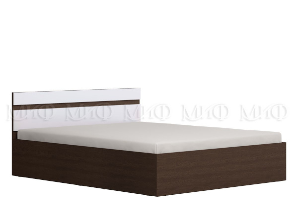 Фото ким кровать 1,6м, белый глянец, венге МИФ
