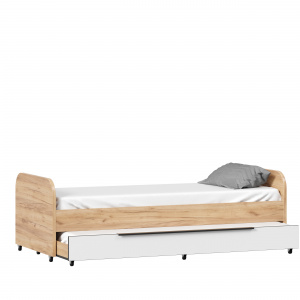Фото кровать выкатная с ящиком выкатным для кровати-чердака урбан (дуб золотой/белый) Любимый Дом