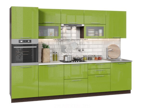 Фото софия олива модульная кухня, металлик зеленый, к. венге Интерьер-центр