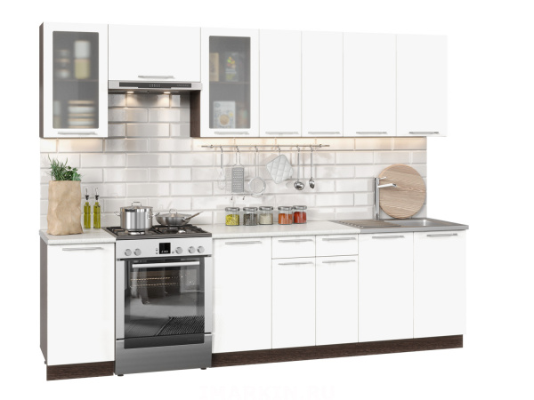 Фото софия олива модульная кухня, глянец белый, к. венге Интерьер-центр