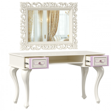 Фото стол письменный с зеркалом маркиза (алебастр) Любимый Дом