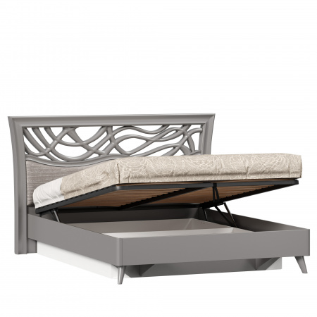 Фото кровать двуспальная 1600 с подъёмным механизмом джулия (оникс серый) Любимый Дом