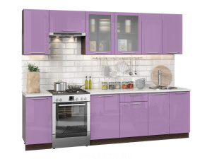 Фото софия олива модульная кухня, глянец фиолетовый, к. венге Интерьер-центр