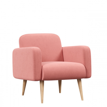 Фото кресло уилбер (светло-розовый, ткань uni idea 1031) Любимый Дом
