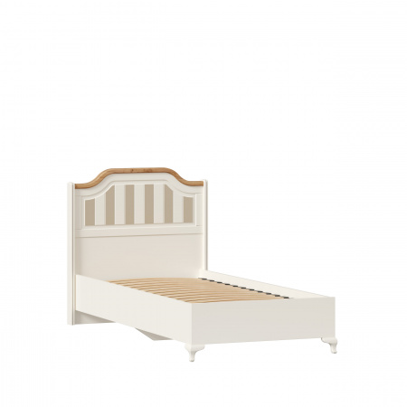 Фото кровать односпальная 900 вилладжио (алебастр/дуб золотой) Любимый Дом