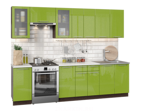 Фото софия олива модульная кухня, металлик зеленый, к. венге Интерьер-центр